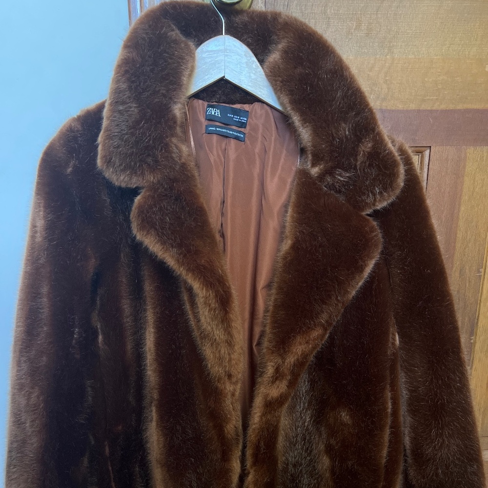Zara faux fur coat